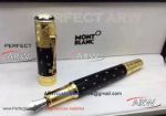 Perfect Replica Newest Montblanc Special Edition Fountain Pen Black & Gold Barrel